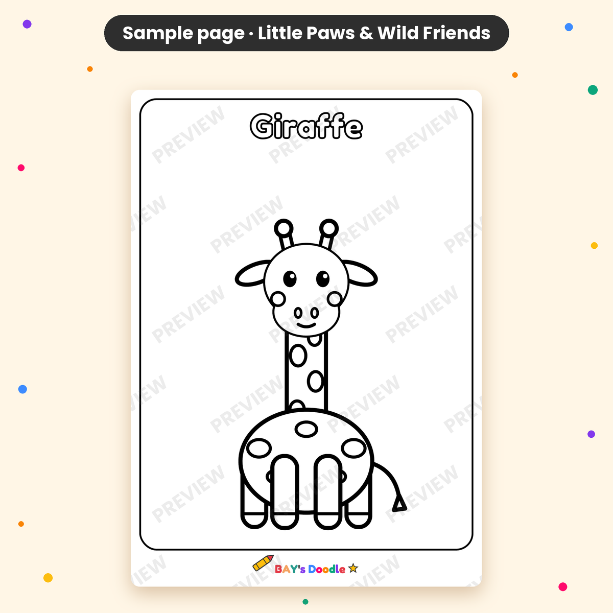Little Paws & Wild Friends - My First Animal Coloring Book (Ages 3+)