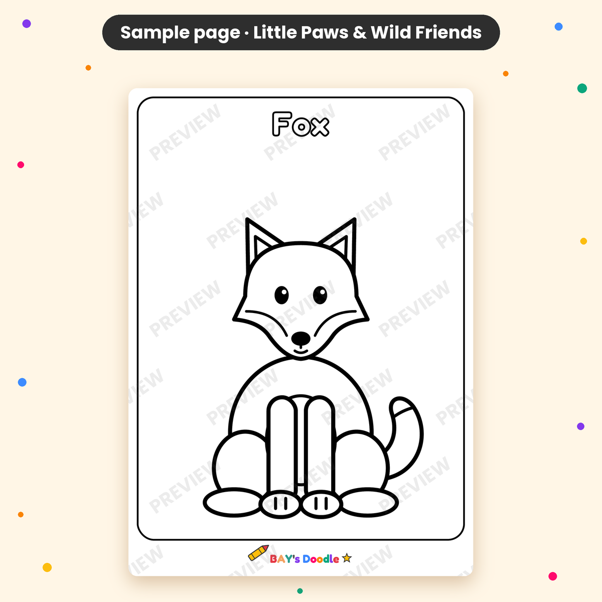 Little Paws & Wild Friends - My First Animal Coloring Book (Ages 3+)