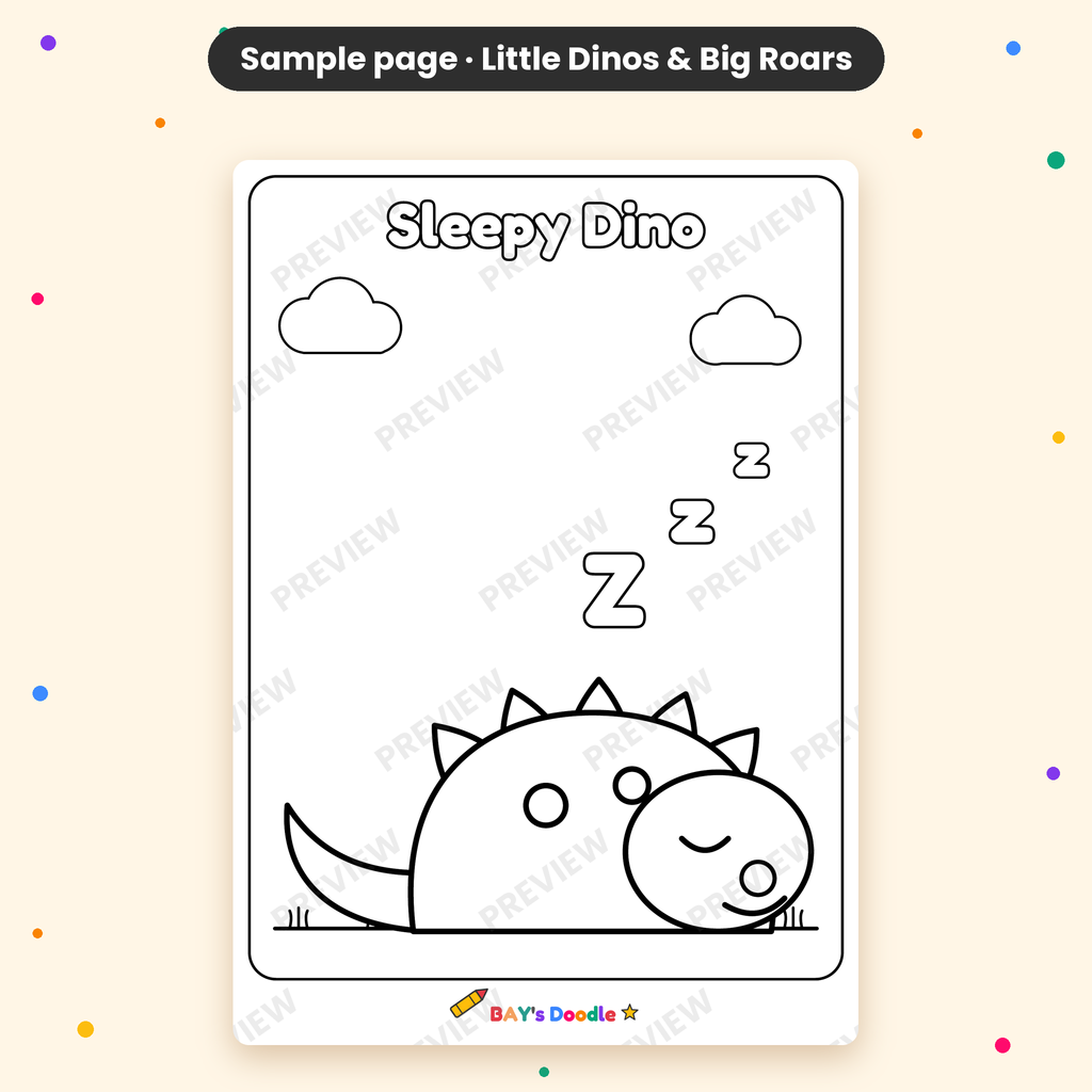 Little Dinos & Big Roars – My First Dinosaur Coloring Book (Ages 3+)