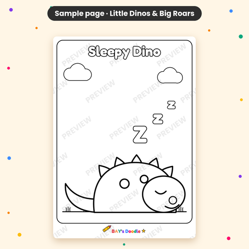 Little Dinos & Big Roars – My First Dinosaur Coloring Book (Ages 3+)