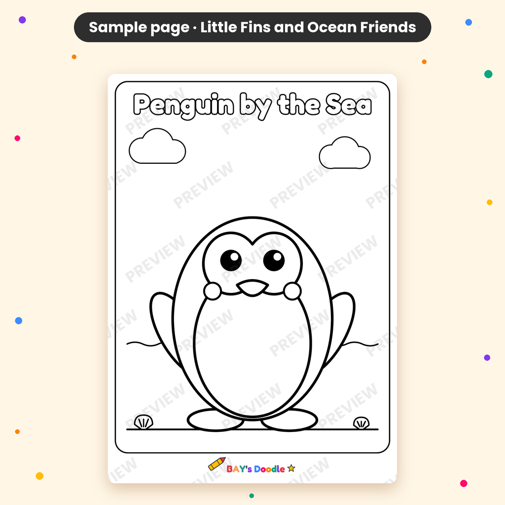 Little Fins & Ocean Friends – My First Under the Sea Coloring Book (Ages 3+)