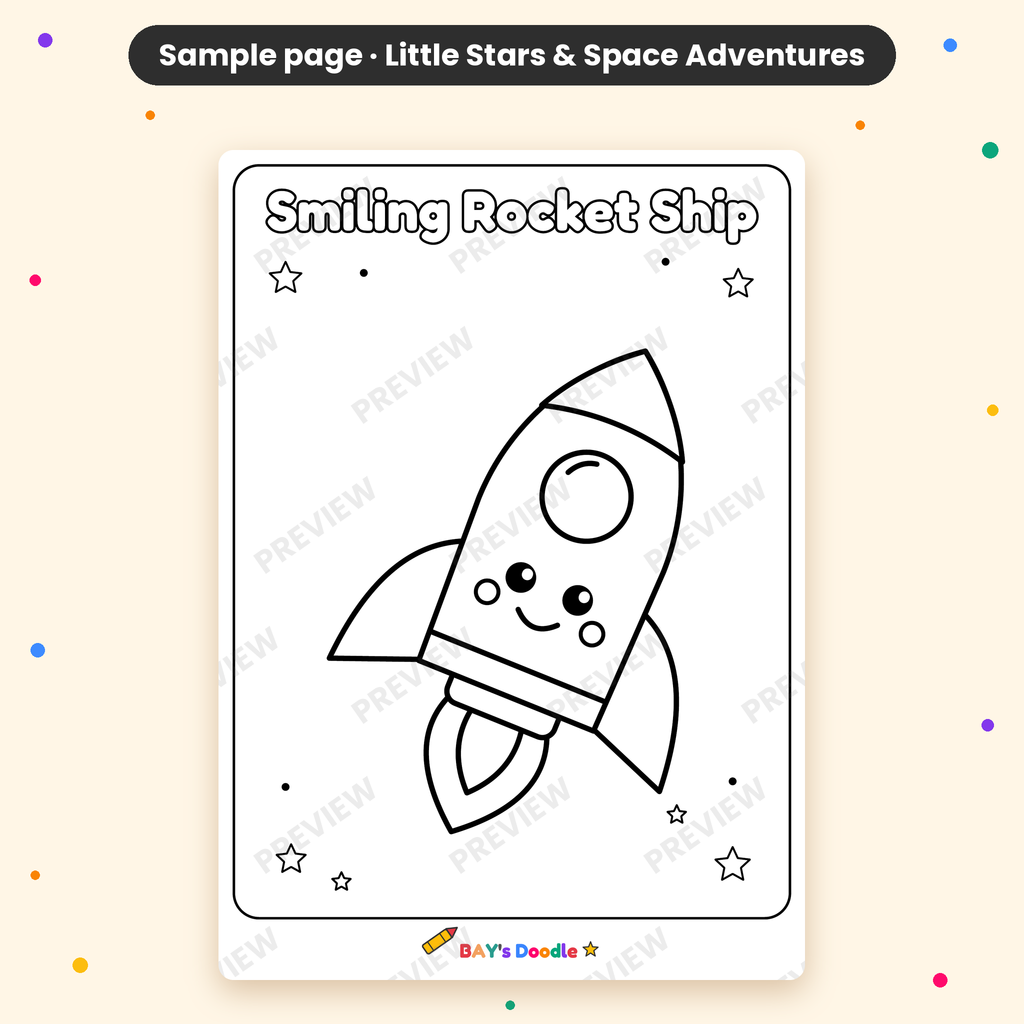 Little Stars & Space Adventures – My First Space Coloring Book (Ages 3+)