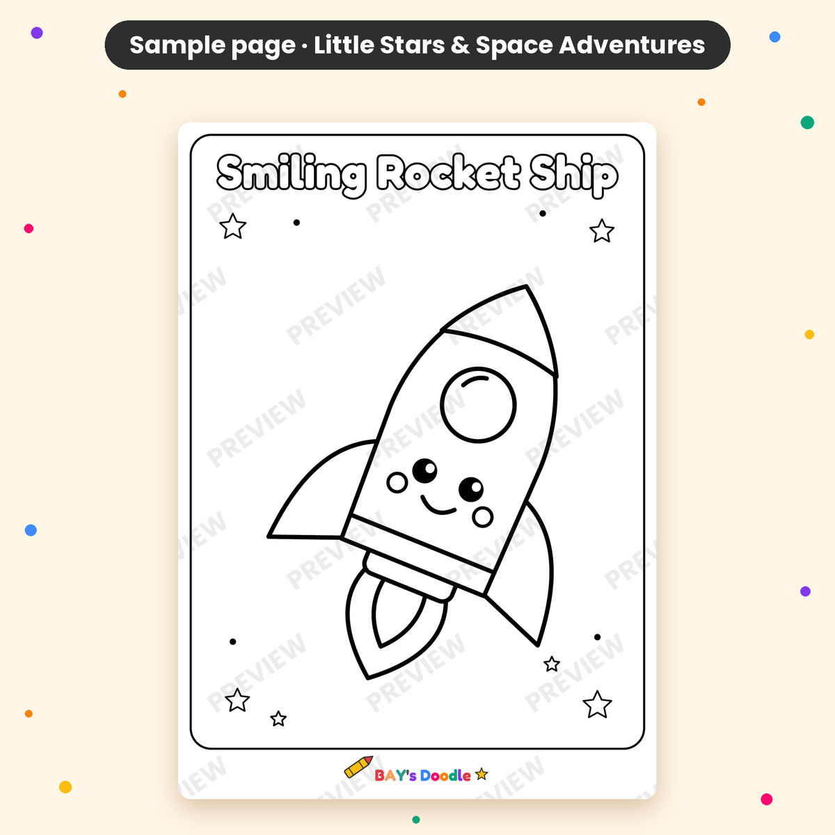 Little Stars & Space Adventures – My First Space Coloring Book (Ages 3+)