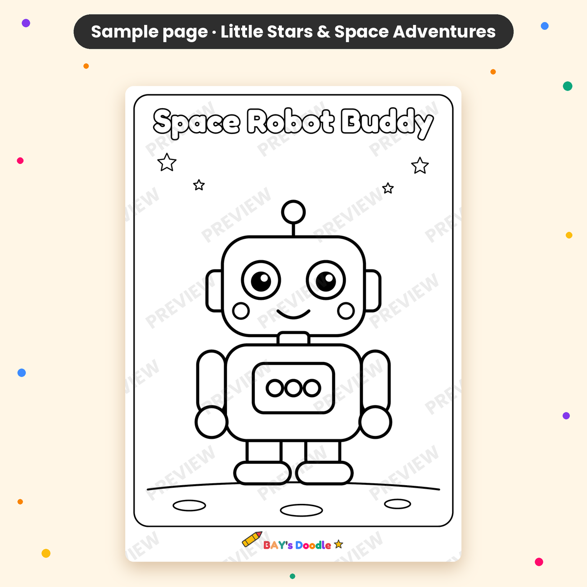 Little Stars & Space Adventures – My First Space Coloring Book (Ages 3+)