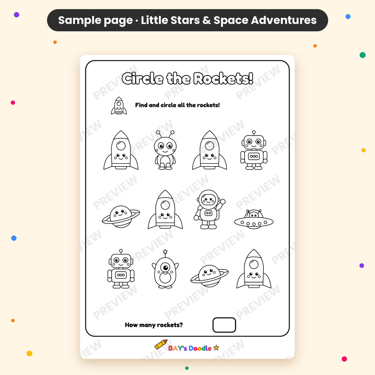 Little Stars & Space Adventures – My First Space Coloring Book (Ages 3+)