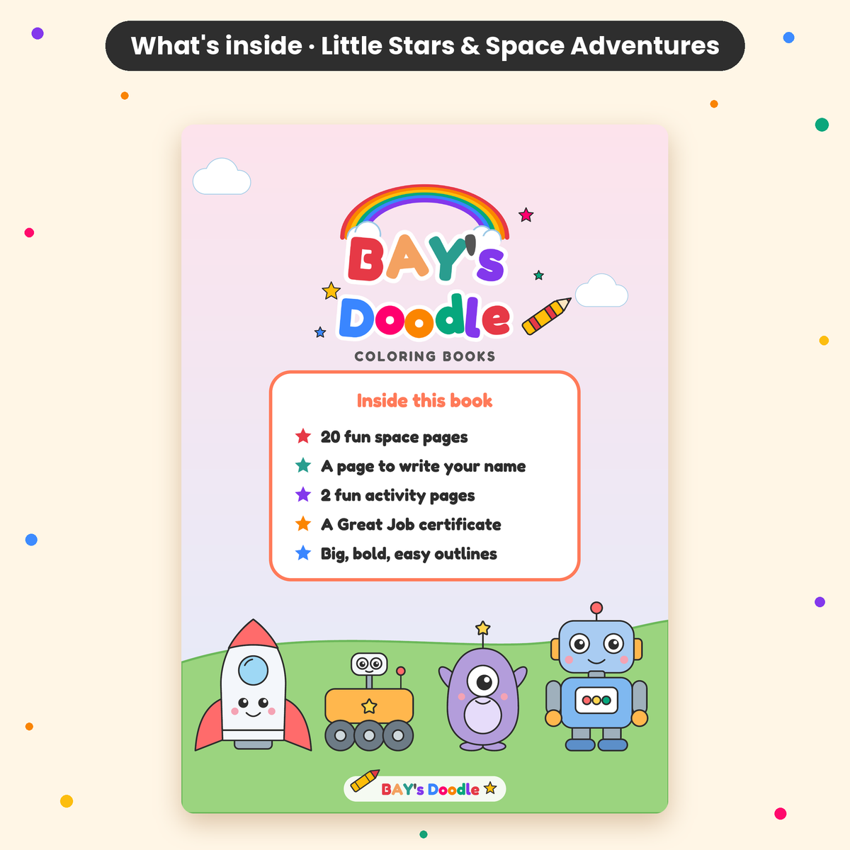 Little Stars & Space Adventures – My First Space Coloring Book (Ages 3+)