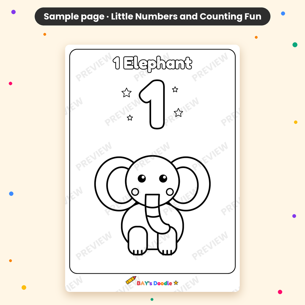 Little Numbers & Counting Fun – My First Numbers Coloring Book (Ages 3+)