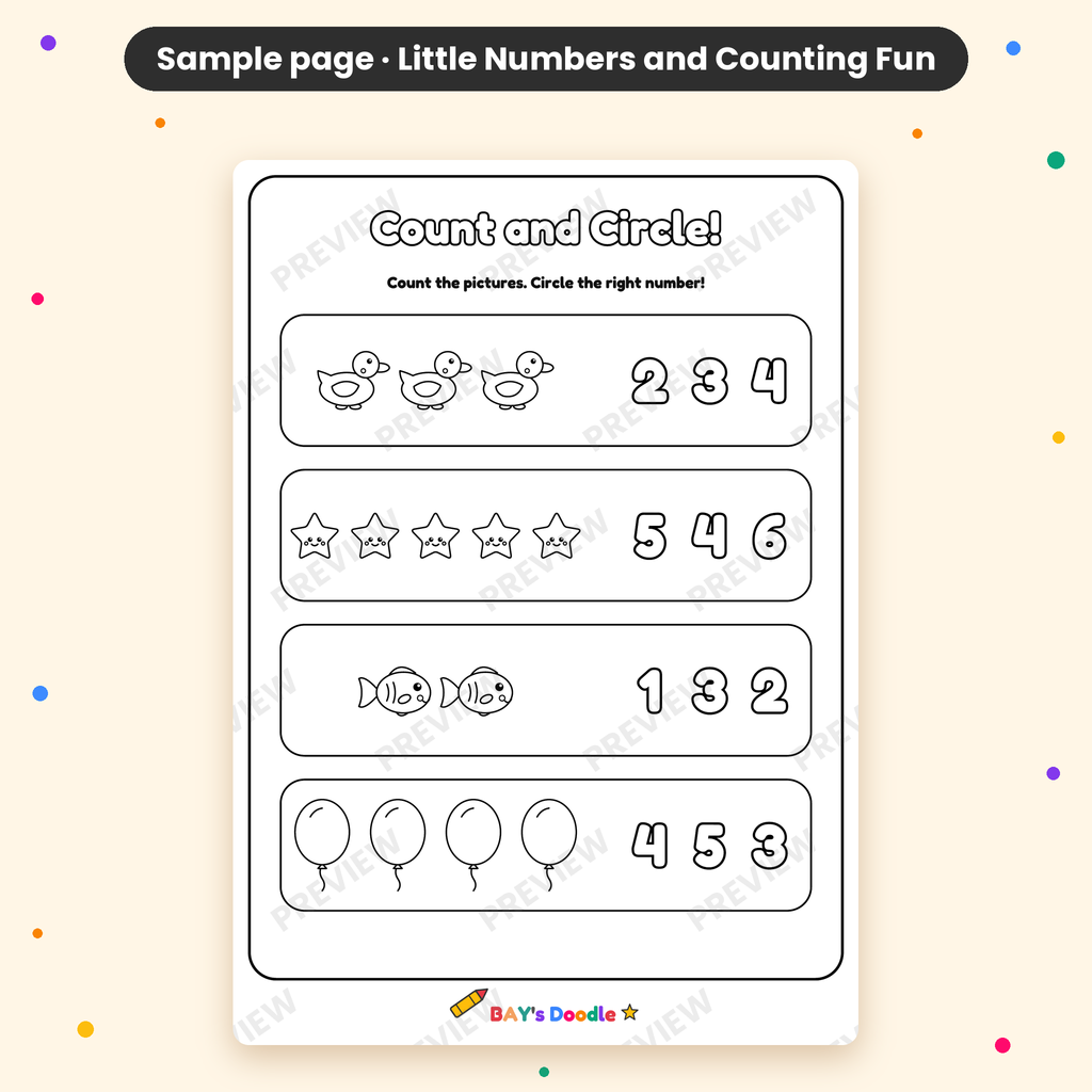 Little Numbers & Counting Fun – My First Numbers Coloring Book (Ages 3+)