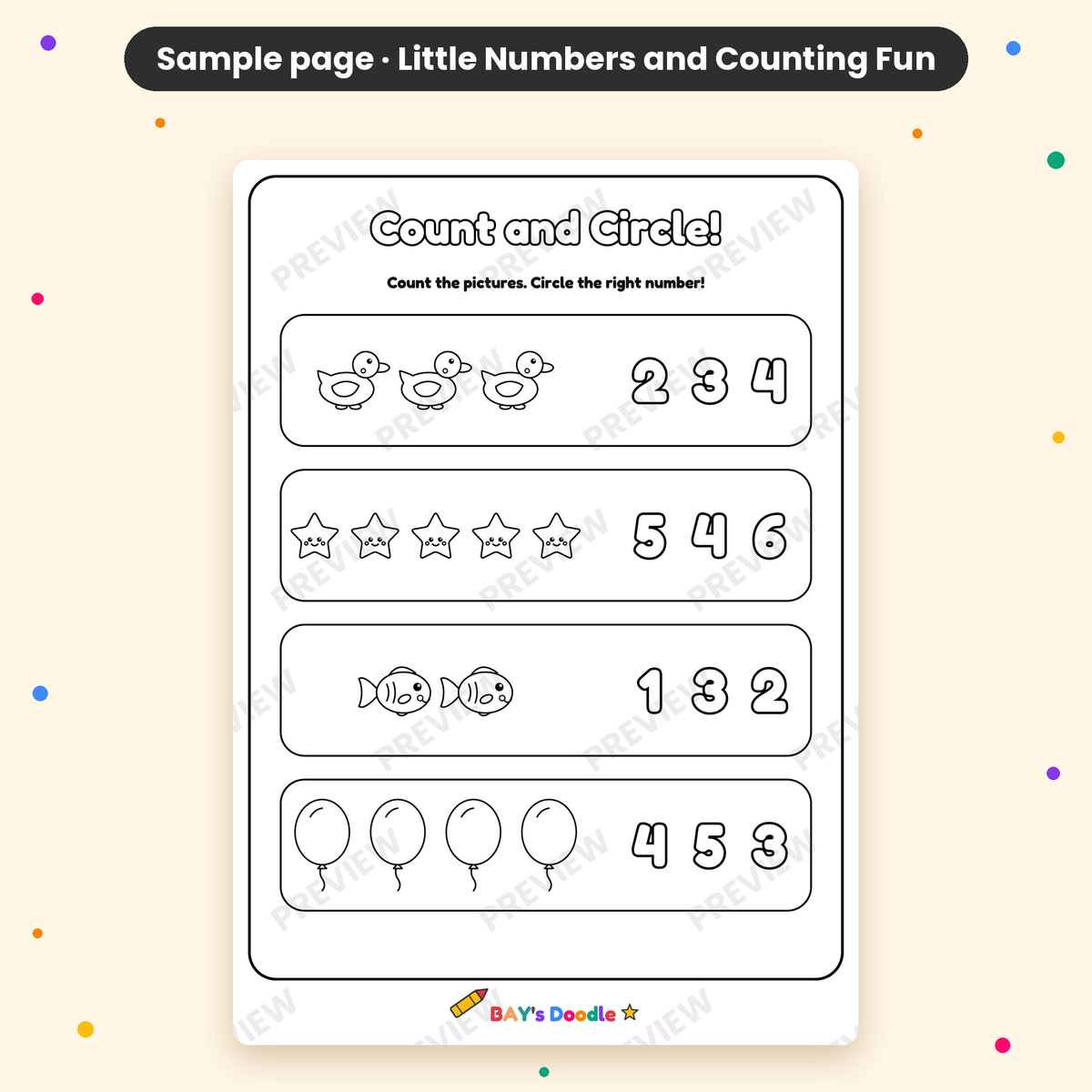 Little Numbers & Counting Fun – My First Numbers Coloring Book (Ages 3+)