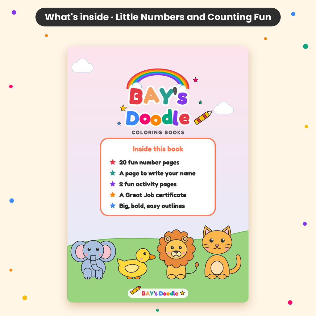 Little Numbers & Counting Fun – My First Numbers Coloring Book (Ages 3+)