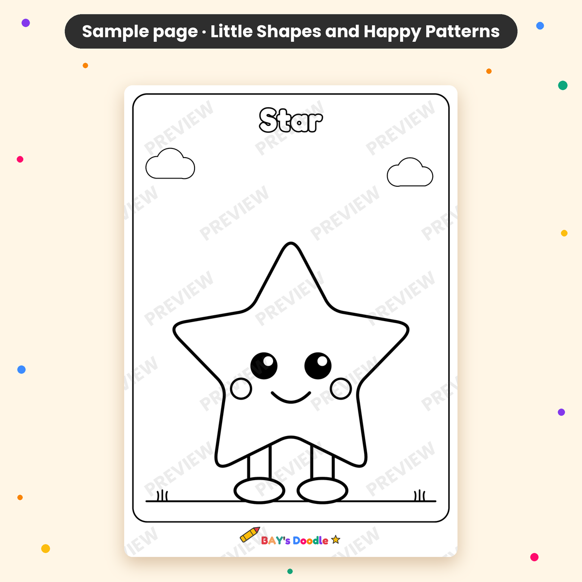 Little Shapes & Happy Patterns – My First Shapes Coloring Book (Ages 3+)