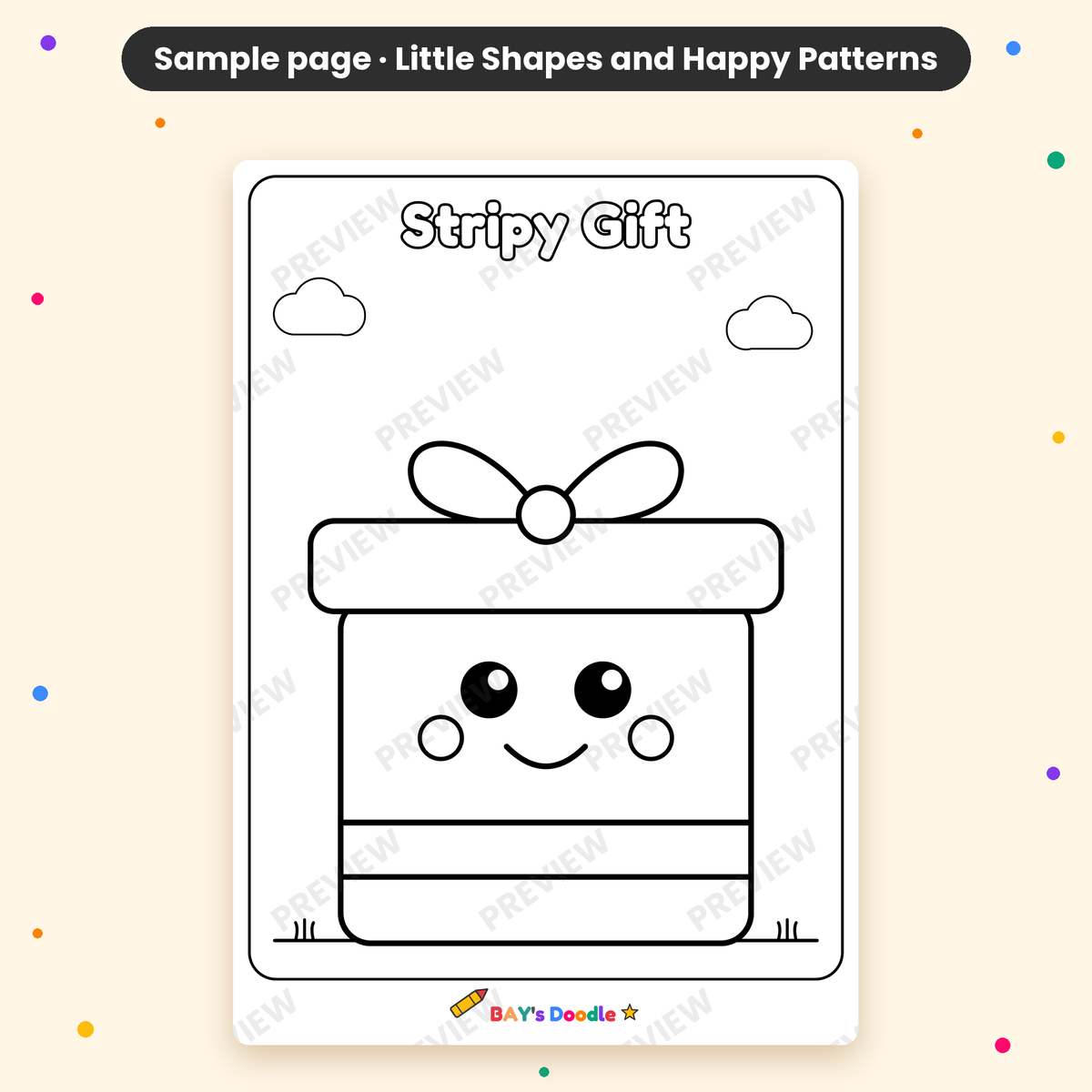 Little Shapes & Happy Patterns – My First Shapes Coloring Book (Ages 3+)