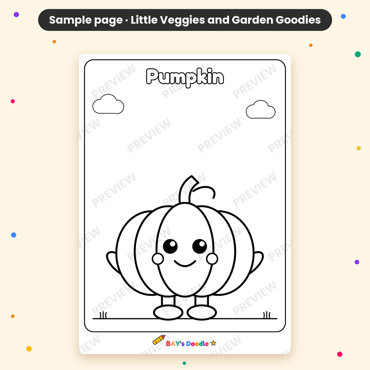 Little Veggies & Garden Goodies – My First Vegetables Coloring Book (Ages 3+)