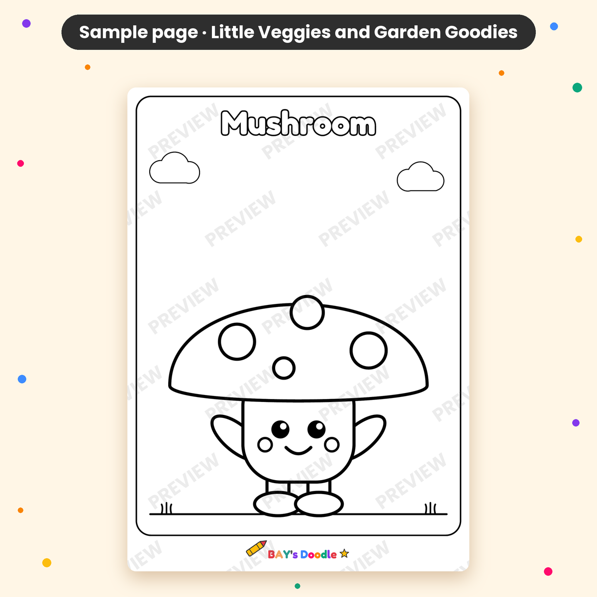 Little Veggies & Garden Goodies – My First Vegetables Coloring Book (Ages 3+)