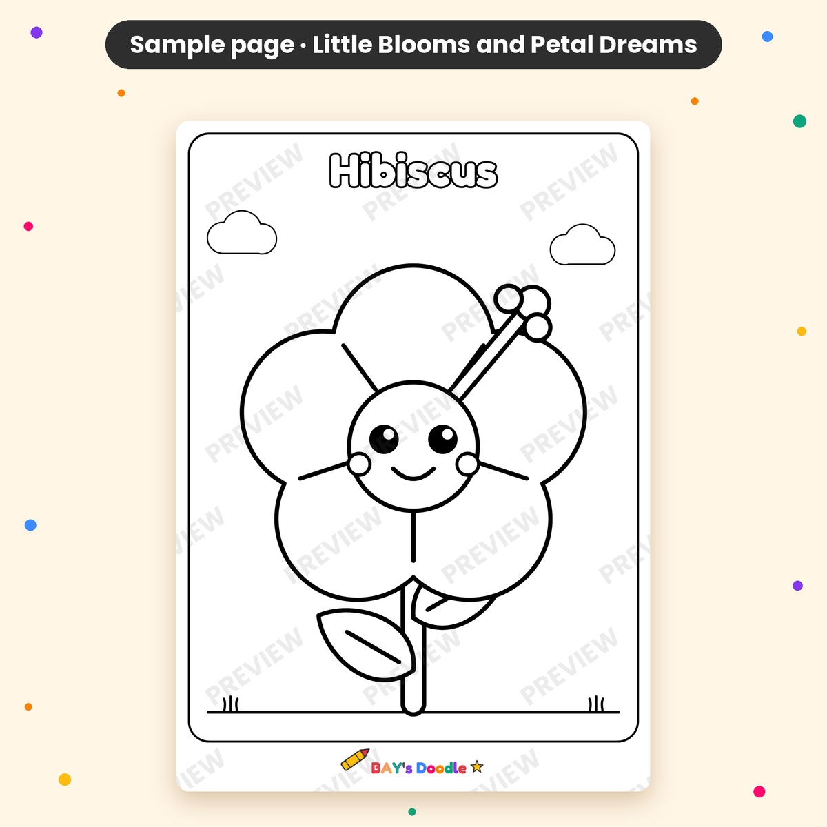 Little Blooms & Petal Dreams – My First Flowers Coloring Book (Ages 3+)