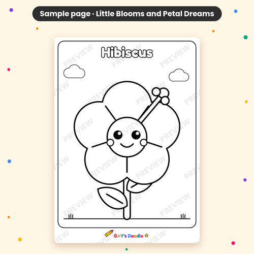 Little Blooms & Petal Dreams – My First Flowers Coloring Book (Ages 3+)