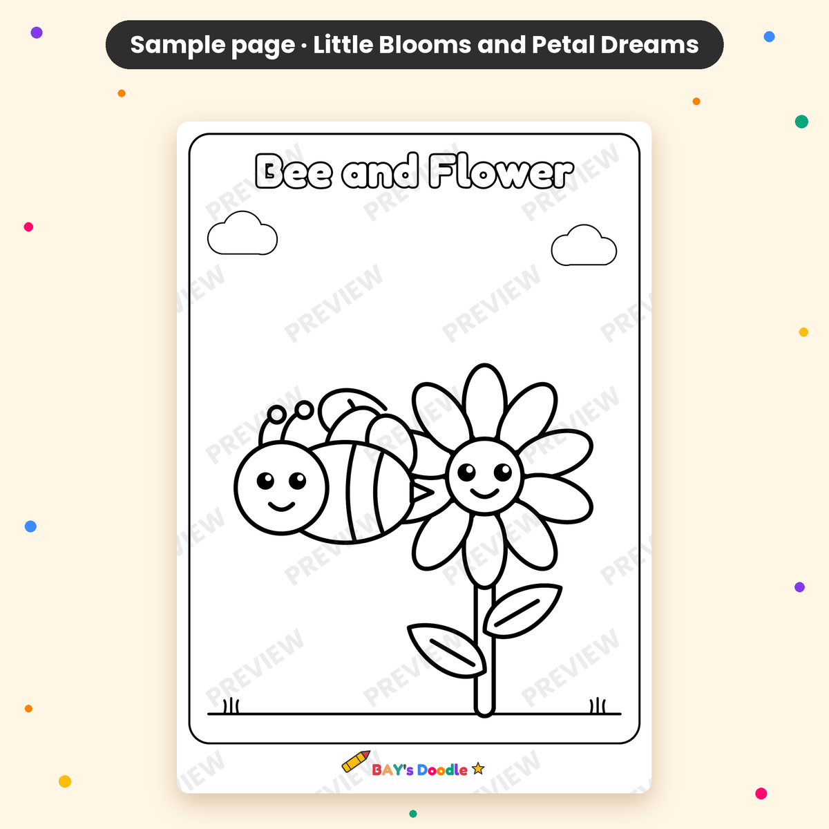 Little Blooms & Petal Dreams – My First Flowers Coloring Book (Ages 3+)