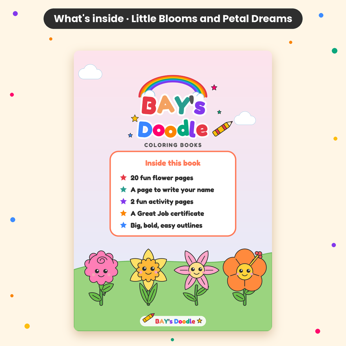Nature & Garden – Complete Colouring Book Set (Ages 3+)